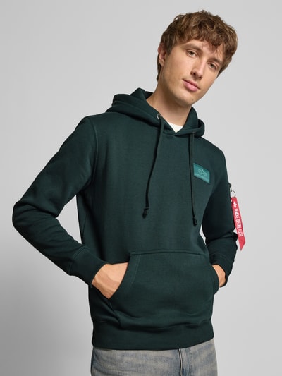 Alpha Industries Regular Fit Hoodie mit Logo-Patch Petrol 3