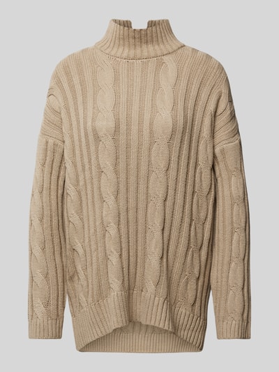 Noisy May Strickpullover mit Stehkragen und Woll-Anteil Modell 'HAYDA' Camel 2