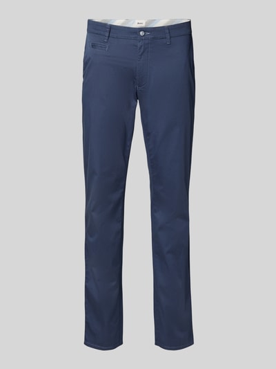 Brax Regular fit chino met structuurmotief, model 'FABIO' Marineblauw - 2