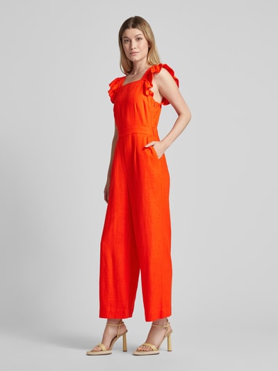 YAS Jumpsuit met ruches, model 'YASISMA' Oranje - 1