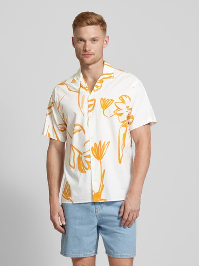 Jack & Jones Premium Regular Fit Freizeithemd mit 1/2-Arm Modell 'BLAPALMA' Offwhite 4