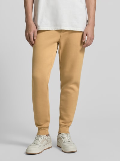 Polo Ralph Lauren Spodnie dresowe o kroju regular fit z mieszanki bawełny Camel 4
