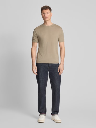 Armani Exchange Strickshirt mit Rundhalsausschnitt Sand 1