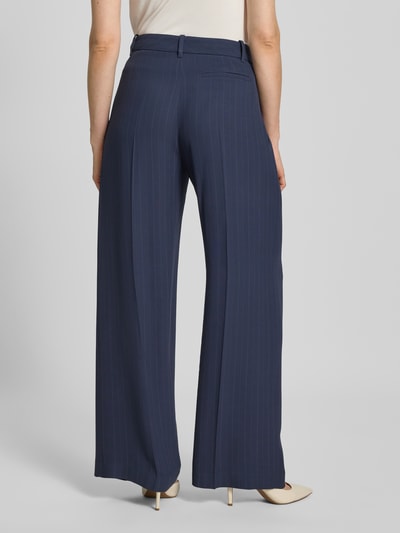 BOSS Spodnie do garnituru o kroju regular fit z czystej wiskozy Granatowy 5