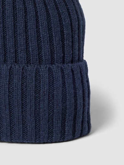 Jake*s Casual Beanie met brede omslag Donkerblauw - 2