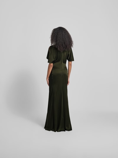 Victoria Beckham Maxikleid mit Viskose-Anteil Oliv 5