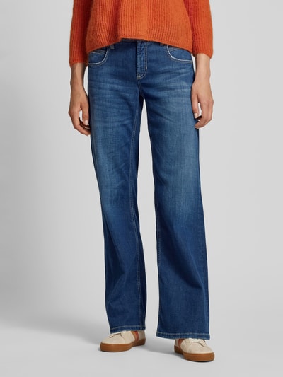 Cambio Wide leg jeans met siernaden, model 'TESS' Blauw - 4