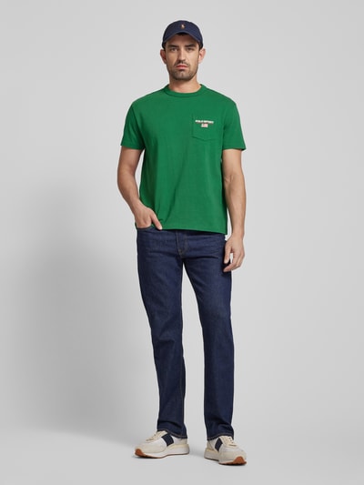 Polo Sport T-shirt met labelstitching Groen - 1