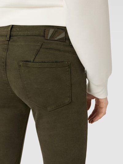 Brax Jeans met knoop- en ritssluiting Olijfgroen gemêleerd - 3