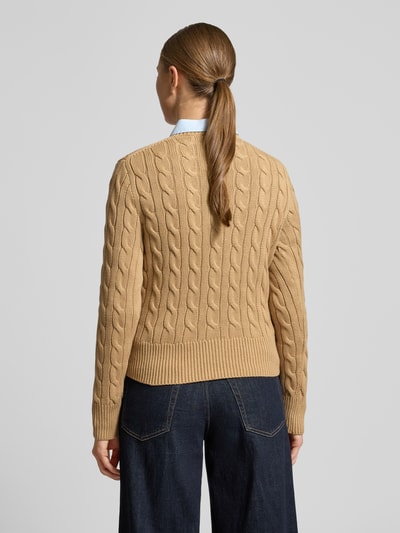 Polo Ralph Lauren Kurtka z dzianiny o kroju slim fit model ‘Cardi’ Khaki 5