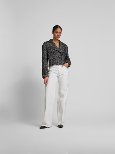 Anine Bing Cropped Blazer mit Reverskragen Dunkelgrau 1