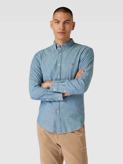 Polo Ralph Lauren Slim fit vrijetijdsoverhemd in denimlook Jeansblauw - 4