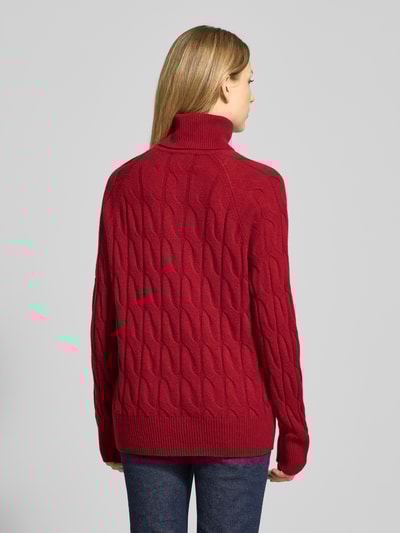 Tommy Hilfiger Golf o kroju relaxed fit z czystej wełny Czerwony 5