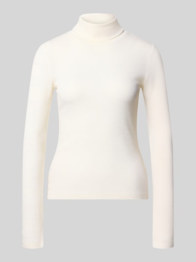 Produktfoto, Feines Rollkragenshirt aus Wolle von Style Icon Collection, puur katoen, nauwsluitend model, semi-transparante look, col, ruglengte maat S 59 cm.