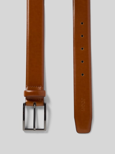 JOOP! COLLECTION Ledergürtel mit Label-Prägung Cognac 3