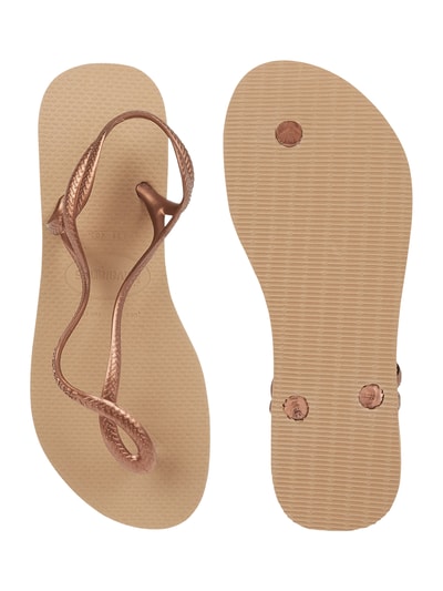 Havaianas Sandały z paskiem w kształcie litery T model ‘Luna’  Różowozłoty 4