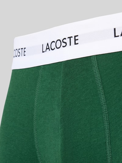 Produktfoto, Trunk aus Baumwoll-Mix im 3er-Pack von Lacoste in Grün mit weißem Bund und schwarzem Logo, glatte Textur, Herren Pant & Trunk von Lacoste