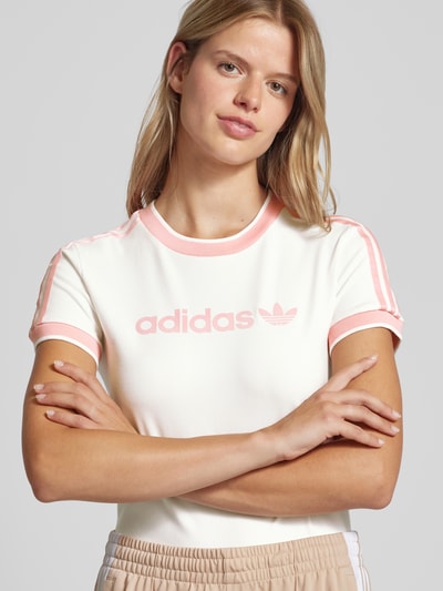 adidas Originals Slim fit T-shirt met ronde hals Wit - 3