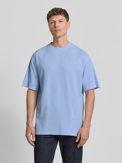ARMEDANGELS Relaxed Fit T-Shirt aus reiner Bio-Baumwolle Modell 'MAARKOS WAFFLE' Hellblau 4