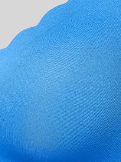 Produktfoto, Bustier mit verstellbaren Trägern Modell 'SENSATION' von Skiny, glattes hellblaues Stretch-Material, körpernahe Passform