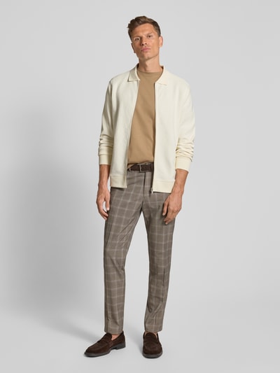 MCNEAL Kardigan z kołnierzykiem polo i zamkiem błyskawicznym Écru 1