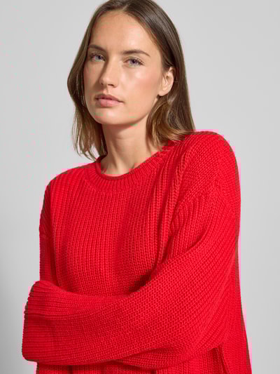American Vintage Gebreide pullover met ronde hals, model 'CRASHWAY' Rood - 3