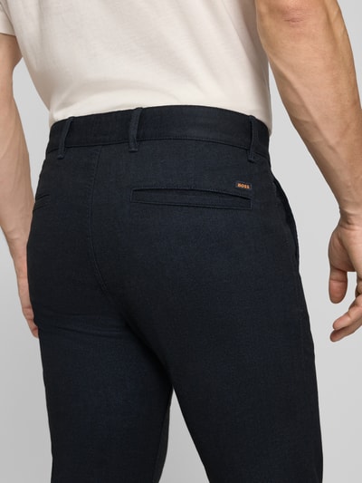 BOSS Orange Slim fit chino van katoenmix  Marineblauw - 3