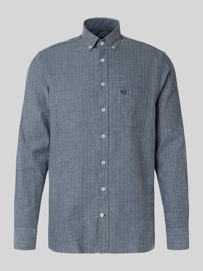 bugatti Freizeithemd mit Knopfleiste Marine 2