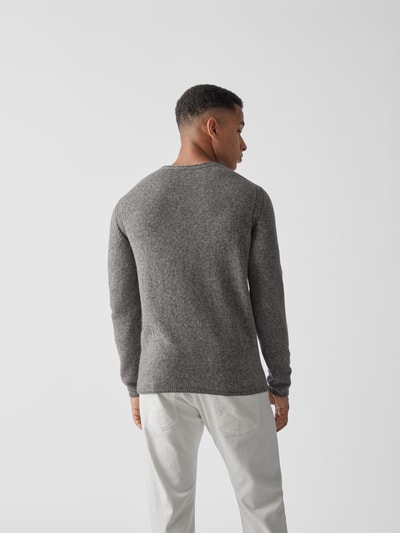 Roberto Collina Pullover mit Ziernaht Dunkelgrau 5