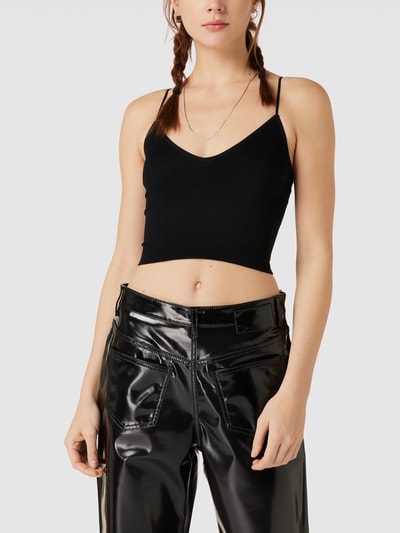 REVIEW Crop Top in Ripp-Optik Black 4