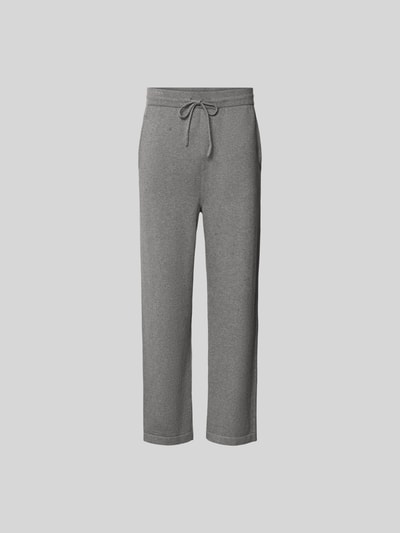 Produktfoto, Wide Fit Sweathose mit Kaschmir-Anteil von Officine Générale in Grau, elastischer Bund, Eingrifftaschen, Strick-Optik