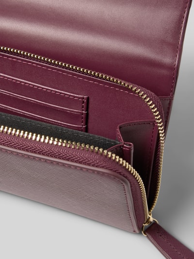 VALENTINO BAGS Torba na ramię z napisem z logo model ‘ZERO’ Bordowy 4