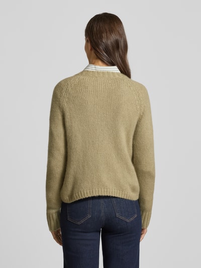 Hemisphere Gebreide pullover van kasjmiermix met ronde hals Rietgroen - 5