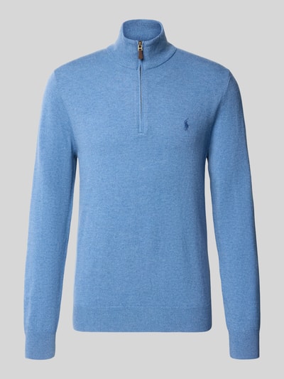 Polo Ralph Lauren Regular Fit Troyer aus reiner Wolle Jeansblau 2