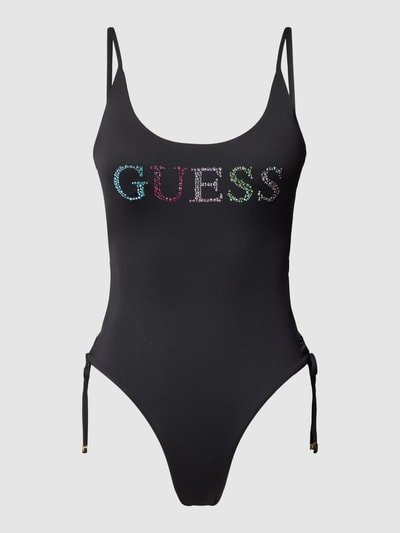 Guess Badpak met strass-steentjes, model 'ONE PIECE' Zwart - 1