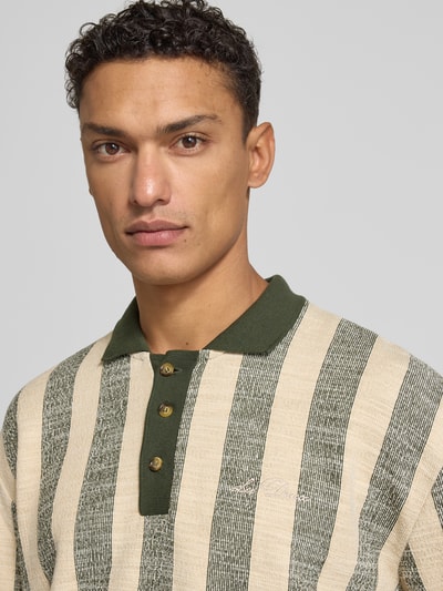 Les Deux Strickpullover mit Label-Stitching Dunkelgruen 3