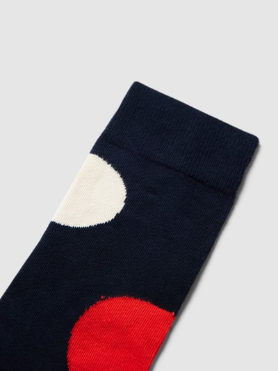 Happy Socks Sokken met all-over motief, model 'Jumbo Dot' in beige
