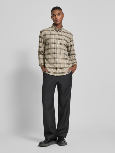 BOSS Regular Fit Freizeithemd aus reiner Baumwolle Modell 'LIAM' Schlamm 1