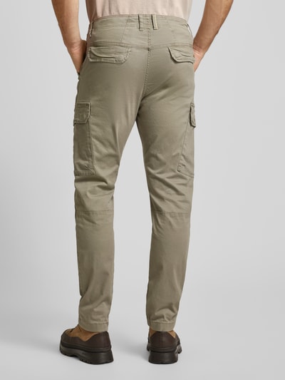 camel active Spodnie cargo o kroju slim fit z wpuszczanymi kieszeniami Khaki 5