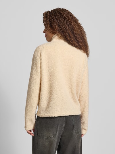 PIECES Regular Fit Teddyjacke mit seitlichen Eingrifftaschen Modell 'KATTY' Sand 5