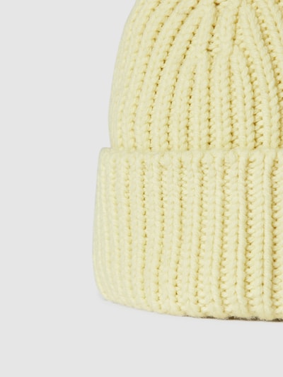 Marc O'Polo Beanie in Strick-Optik Modell 'fold up' Hellgelb 2