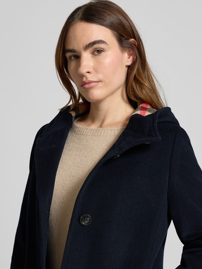 Gil Bret Regular fit lange jas van wolmix met kasjmier Donkerblauw - 3