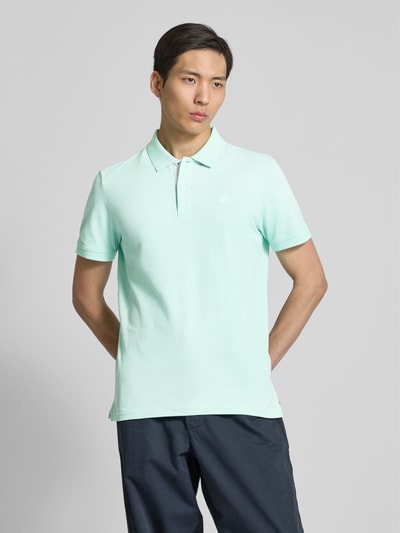 Tom Tailor Regular Fit Poloshirt aus Baumwoll-Piqué mit Logo-Stitching Helltuerkis 4