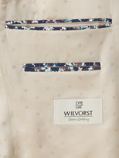 Wilvorst 2-knoops colbert met linnen Beige - 7