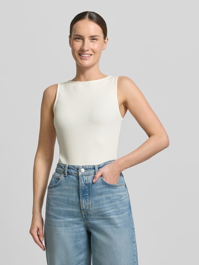 VERO MODA Top na ramiączkach o kroju slim fit z mieszanki bawełny Model 'RUBY' Biały 4