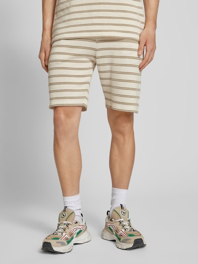 Only & Sons Regular Fit Shorts mit Strukturmuster Modell 'IAN' Beige 4