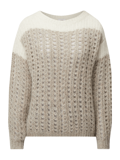 Closed Pullover in tweekleurig design  Middengrijs - 2