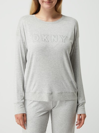 DKNY Bluza z efektem melanżu Średnioszary melanż 4