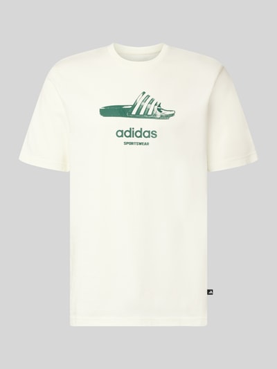 adidas Sportswear t-shirt o kroju regular fit z czystej bawełny model 'SLIDE' Złamany biały 1