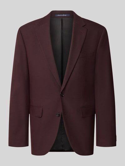 Christian Berg Men Regular Fit Sakko mit Pattentaschen Bordeaux 1
